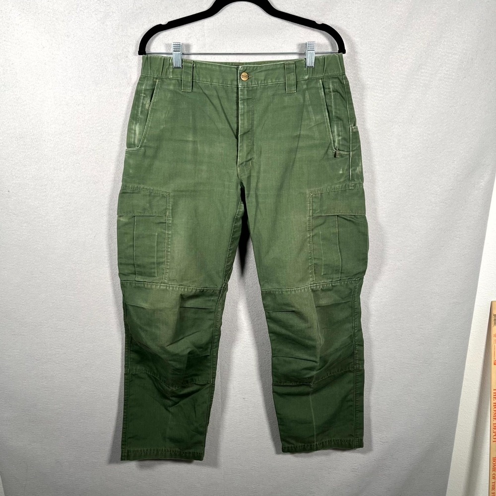 Vertx Cargo Shorts Mens 34 Green Ripstop Stretch Pockets Straight Hiking Outdoor